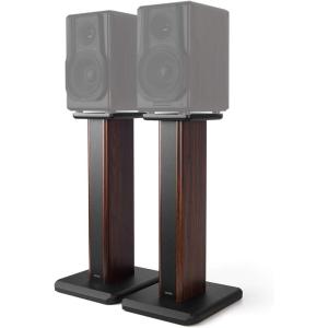 imageEdifier S3000PRO Bookshelf Speakers Stands for Surround Sound Heavy Duty 256 Inch Floor Stand Easy Assembly Wood Grain Floorstanding Speaker Supports 1 Pair