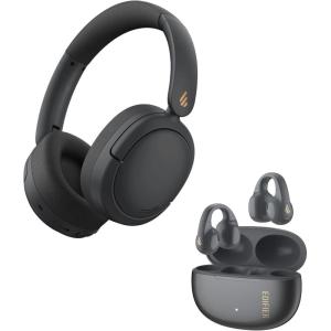 imageEdifier W800BT Pro OverEar Active Noise Cancelling Headphones ampamp R1 OpenEar Clip Earbuds  HiRes Audio Fast Charging Bluetooth 54 AllDay Comfort for WorkTravelSports