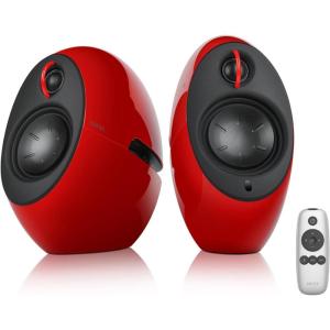 imageEdifier e25HD PC Speakers with Passive Bass Radiators ampamp Bluetooth 53 LDAC for Desktop  Optical Input 74W Near Field Powered Bookshelf HiRes Speakers with 24bit96KHz Wired ampamp 990Kbps Wireless Rede25HD