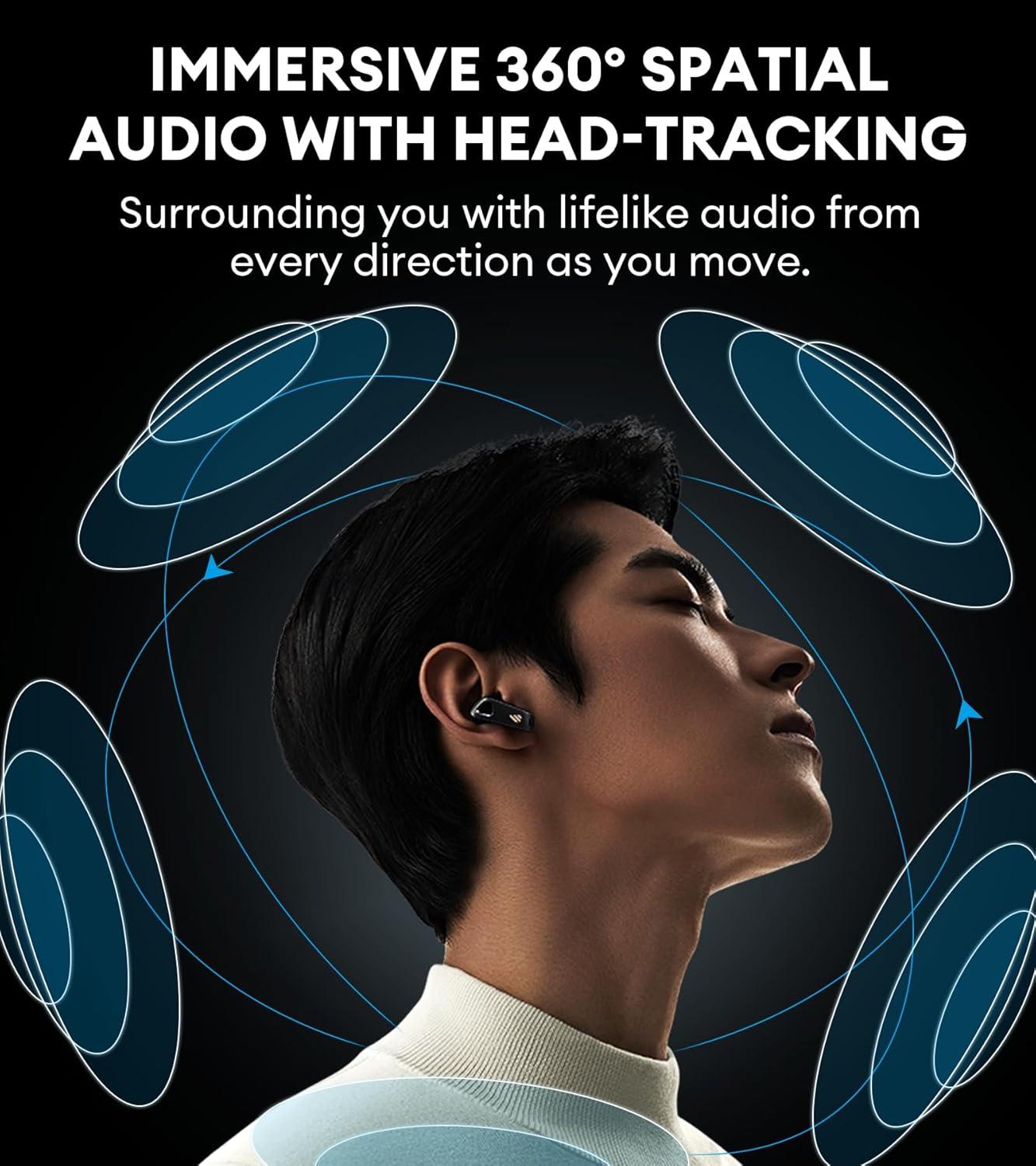 imageEdifier NeoBuds Pro 2 MultiChannel Active Noise Cancellation Earbuds with Spatial Audio HiRes Sound LDAC ampamp LHDC AAC 8 Mics for Clear Calls Bluetooth 53 Fast Charging App Customization BlackBlack