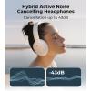 imageEdifier W820NB Plus Hybrid Active Noise Cancelling Headphones  LDAC Codec  HiRes Audio Wireless ampamp Wired  Fast Charge  Over Ear Bluetooth V52 Headphones for TravelHomeOffice Ivory Renewed