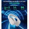 imageEdifier W830NB Wireless Over Ear Headphones with 45dB Active Noise Cancelling 94H Playtime LDAC HiRes Sound Spatial Audio Fast Charging Bluetooth V54  Sandwhite Renewed