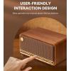 imageEdifier MP230 Portable Bluetooth Speaker Wireless Speaker with Stereo Sound for Home ampamp Outdoor Travel 9h Playtime Supports AUX USBC TF Card 20W RMS  Classic Wooden