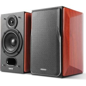 imageEdifier P17 Passive Shelf Speakers Pair of 2Way Speakers with Builtin Wall Mount Perfect for 51 71 or 111 SidesRear Surround Setup Requires Amplifier or Receiver for Operation