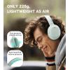 imageEdifier W820NB Plus Hybrid Active Noise Cancelling Headphones  LDAC Codec  HiRes Audio Wireless ampamp Wired  Fast Charge  49H Playtime  Over Ear Bluetooth V52 Headphones Green Renewed