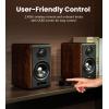 imageEdifier S880DB MKII HiFi Bookshelf Speakers Premium 20 Active Speaker System 88W RMS HiRes Audio with LDAC BluetoothUSBCOpticalCoaxialRCA Input Subwoofer Output Dark WoodDark Wood