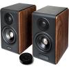 imageEdifier S880DB MKII HiFi Bookshelf Speakers Premium 20 Active Speaker System 88W RMS HiRes Audio with LDAC BluetoothUSBCOpticalCoaxialRCA Input Subwoofer Output Dark WoodDark Wood