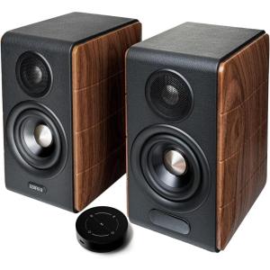 imageEdifier S880DB MKII HiFi Bookshelf Speakers Premium 20 Active Speaker System 88W RMS HiRes Audio with LDAC BluetoothUSBCOpticalCoaxialRCA Input Subwoofer Output Dark WoodDark Wood