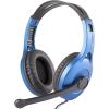 imageEdifier K800 Desktop Computer Headset for Communications and Gaming  Dual Connector  BlueBlue