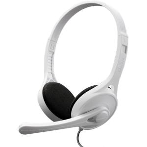 imageEdifier K550 Computer Headphones with Mic HiFi Sound OverEar Headset with 30MM Neodymium Units for Call Center or Reception  WhiteWhite
