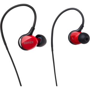 imageEdifier P281 Waterproof Computer Headset  Sports inEar Earphones IP57 Rated with Memory AroundTheEar Wire for Running Workout Exercise  RedRed